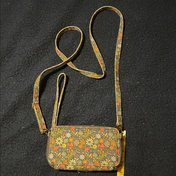 Natural life Floral Patterned Crossbody Bag / wristlet - Picture 2 of 3